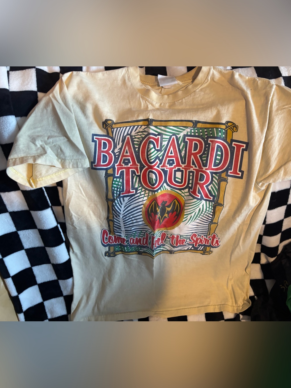 Men’s medium yellow Bacardi T-shirt